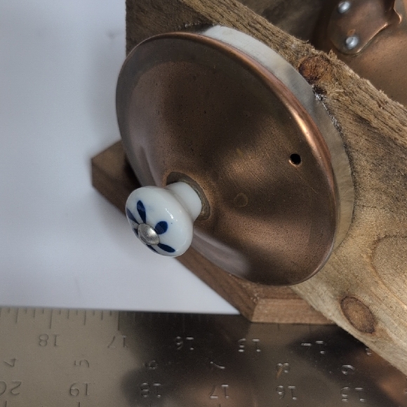 Rustic Wooden Handmade Bird Feeder Copper Birds - Picture 9 of 16